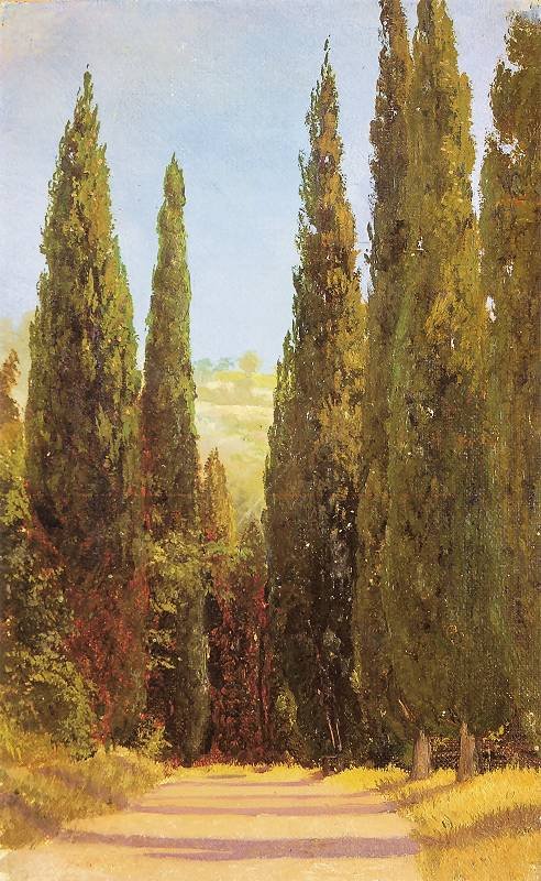 Allée de cyprès en Crimée - Ferdynand Ruszczyc