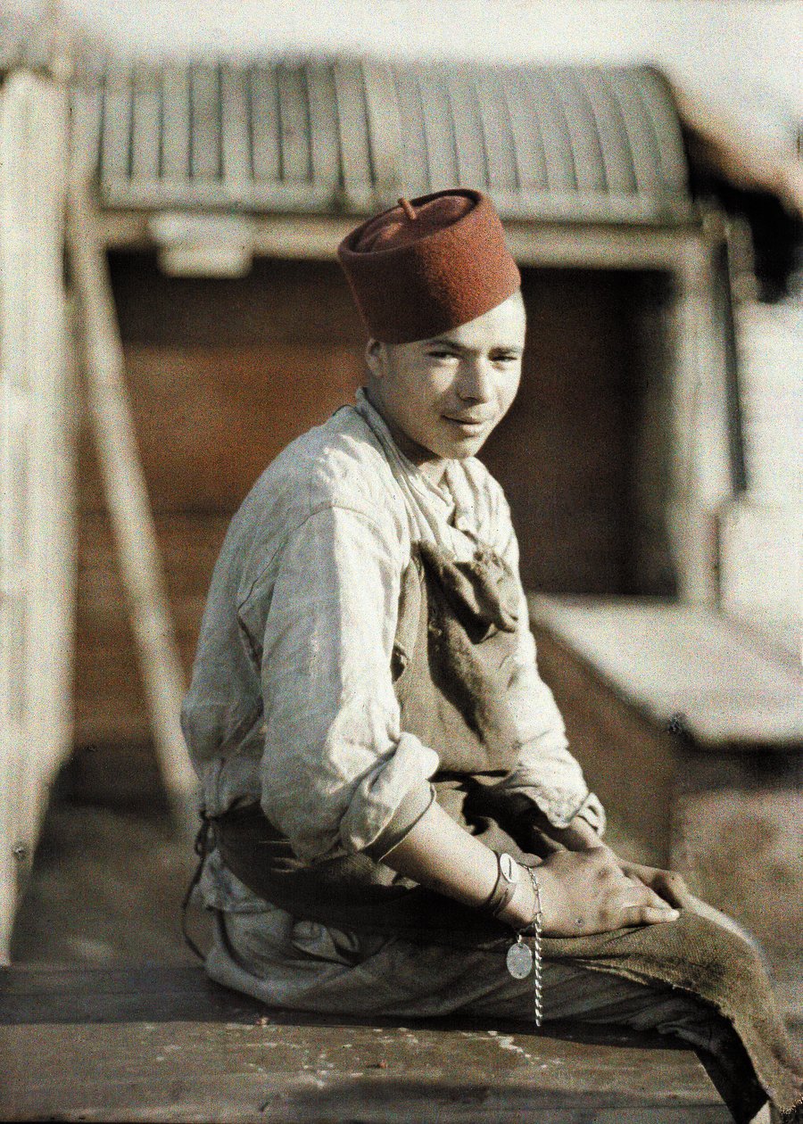 Travailleur algérien après la retraite des Allemands, Noyon, Oise, France, 1917 - Fernand Cuville