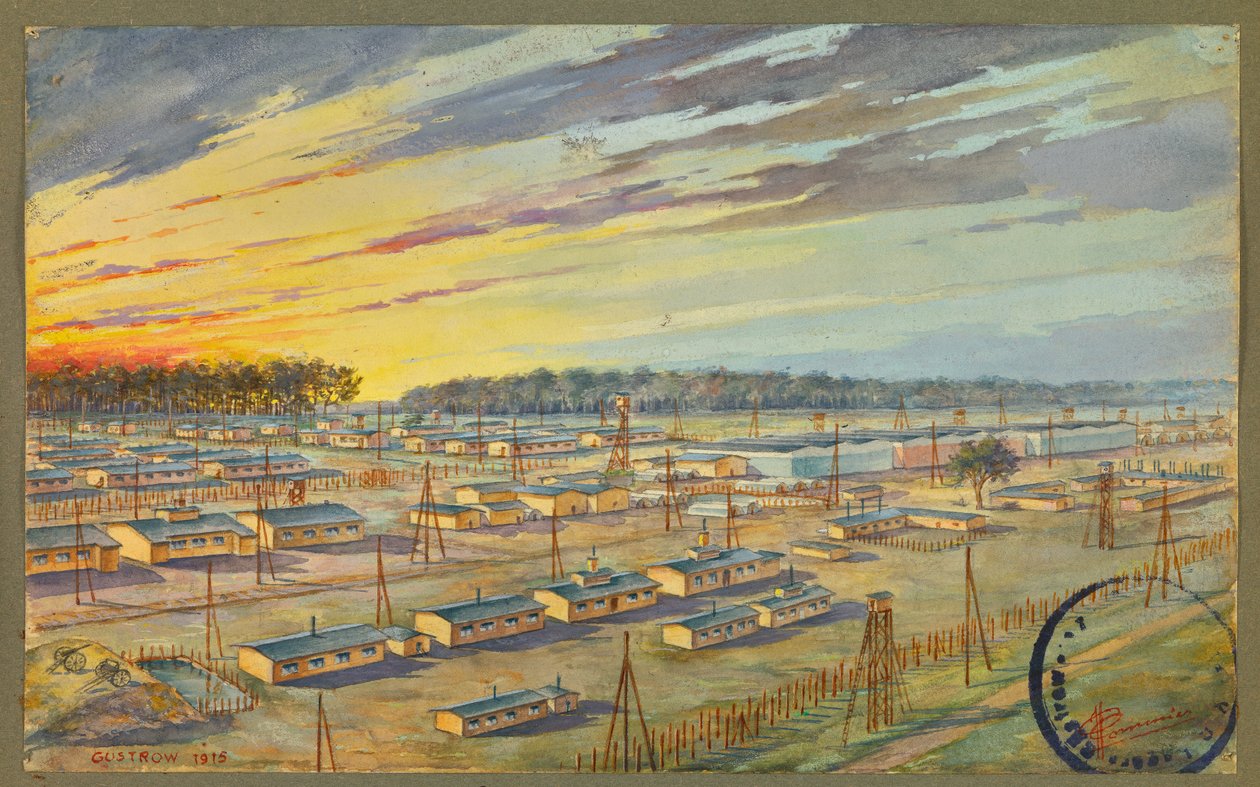 Vue générale du camp de prisonniers de Gustrow - Fernand Barbier
