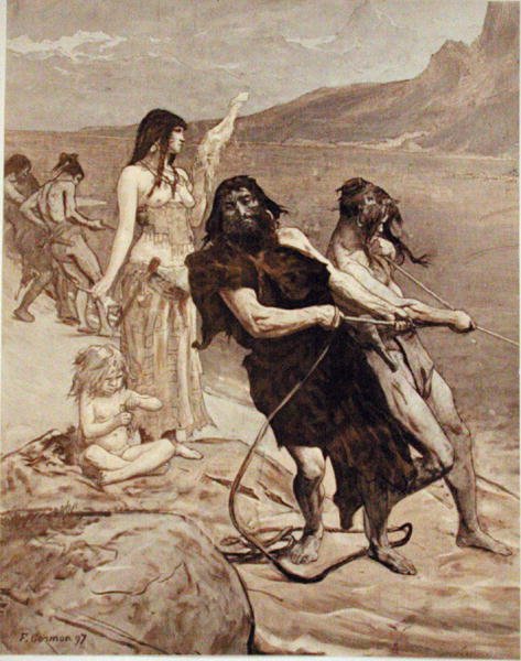 Pêche au bord du lac - Fernand Cormon