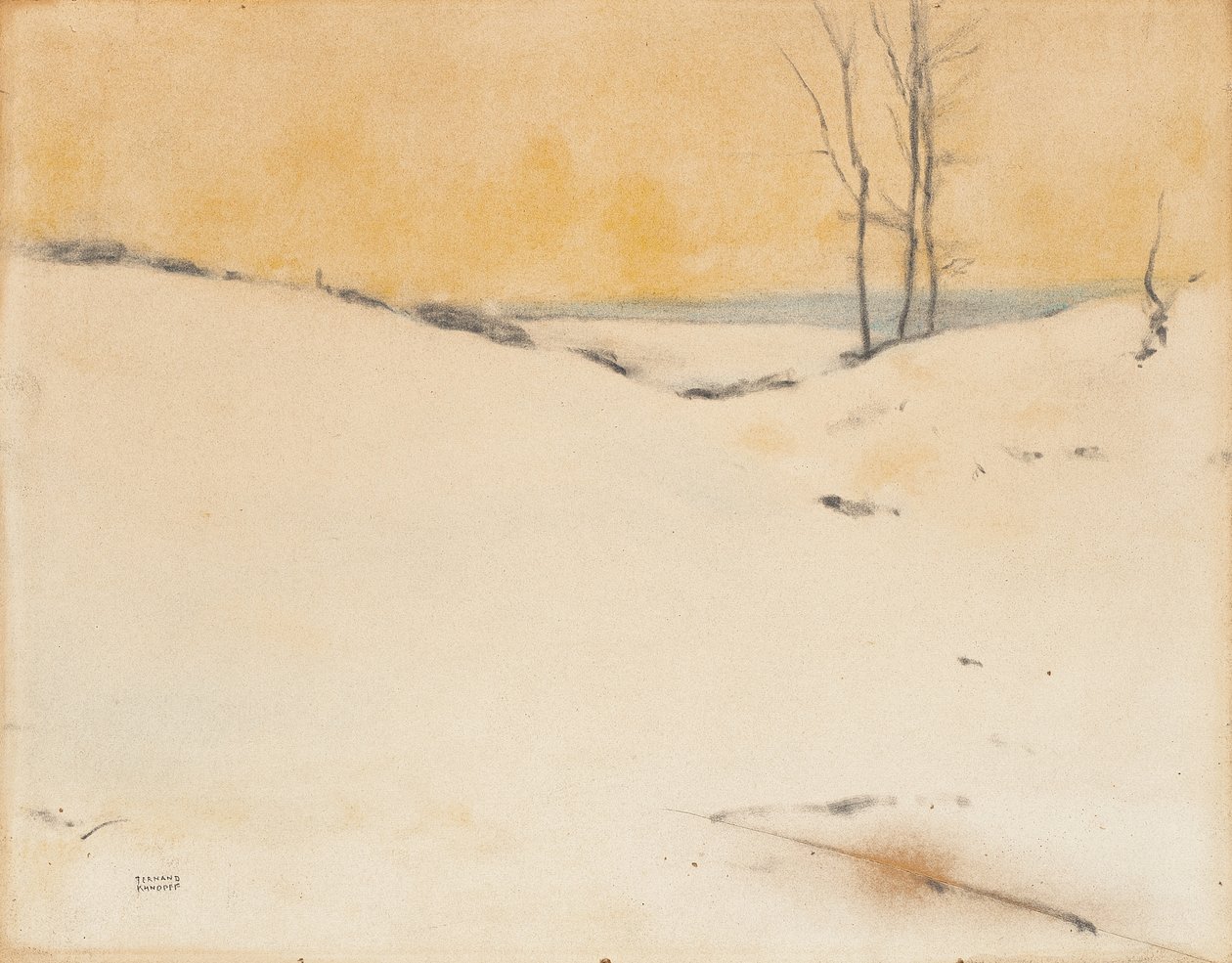 Dans la neige, c.1916 - Fernand Khnopff
