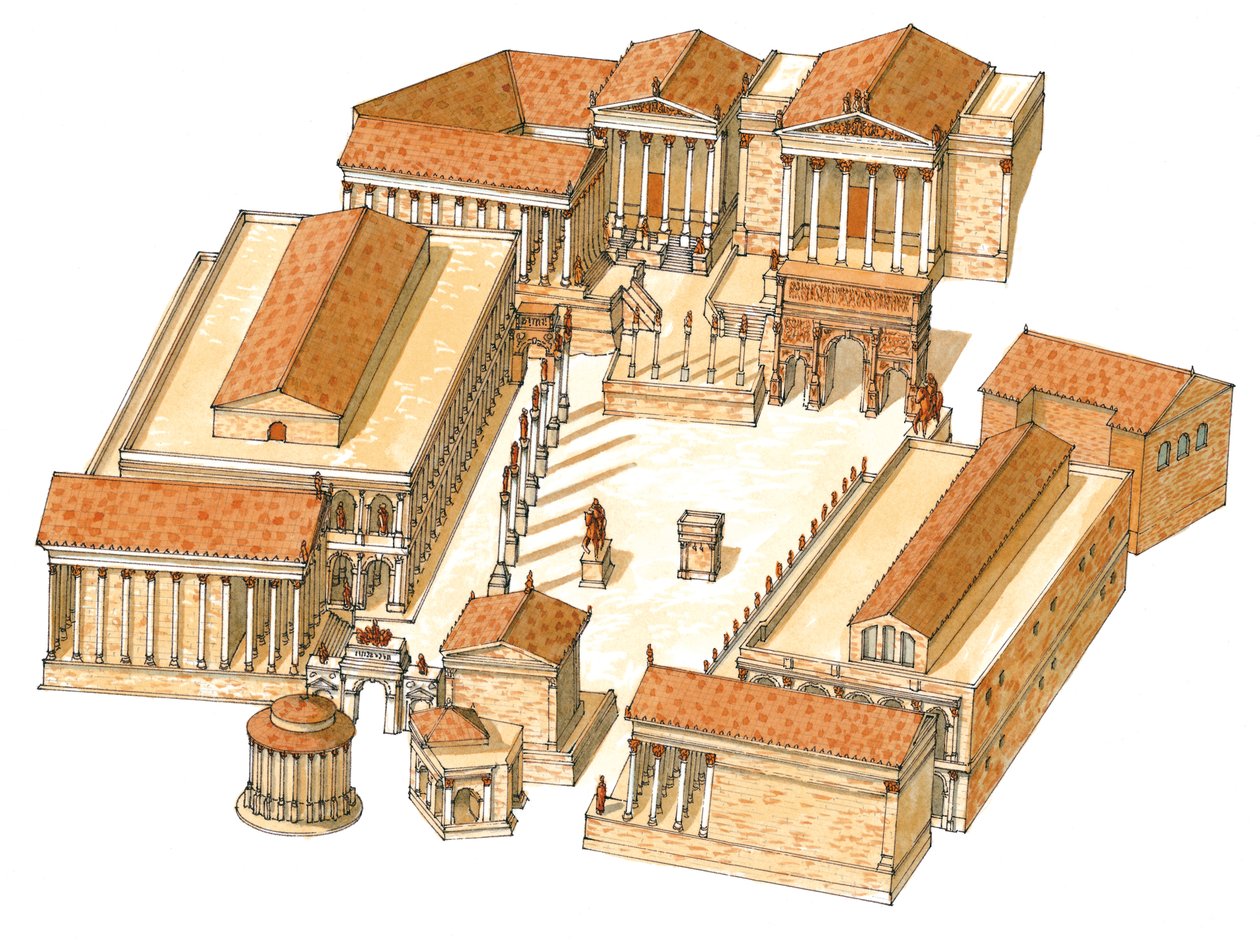 Forum impérial. Rome. Vue aérienne - Fernando Aznar Cenamor