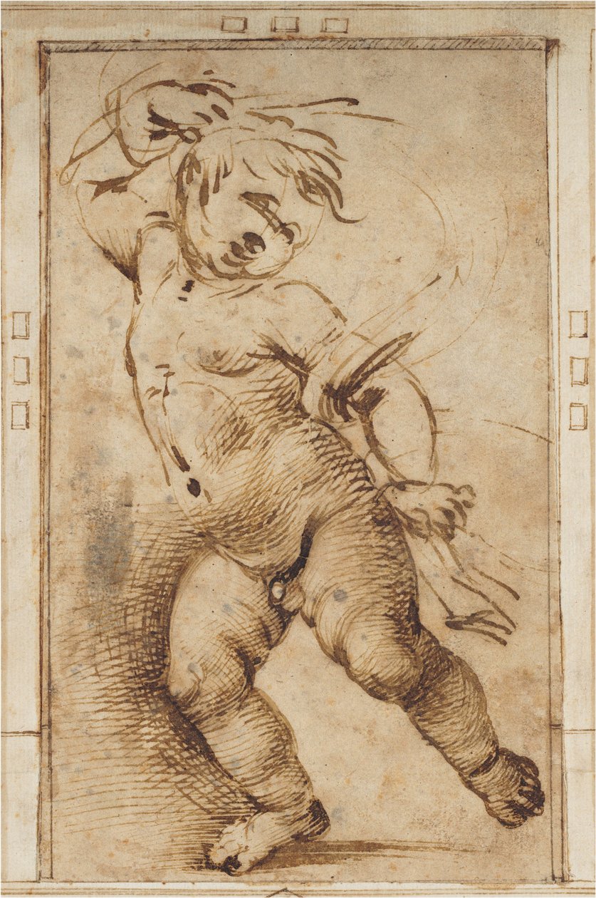 Putto dansant tenant une draperie - Filippino Lippi