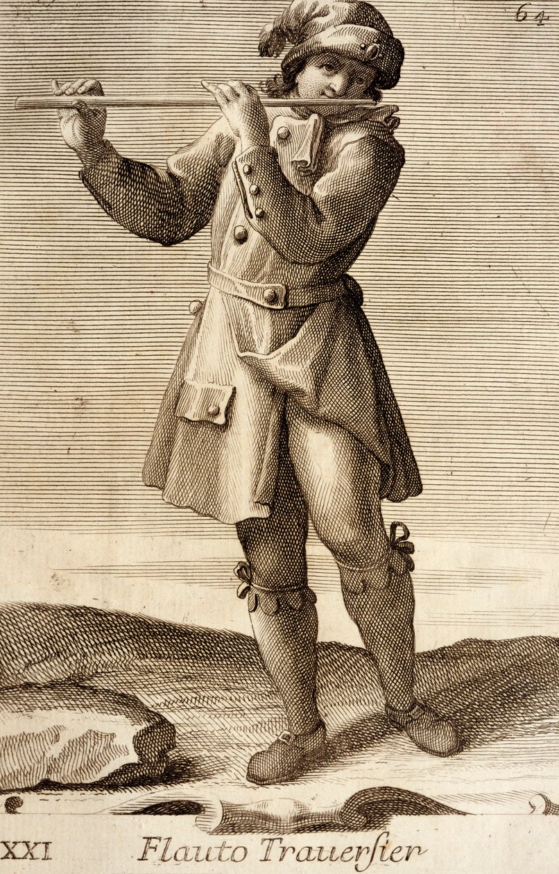 Homme jouant de la flûte - Filippo Bonanni