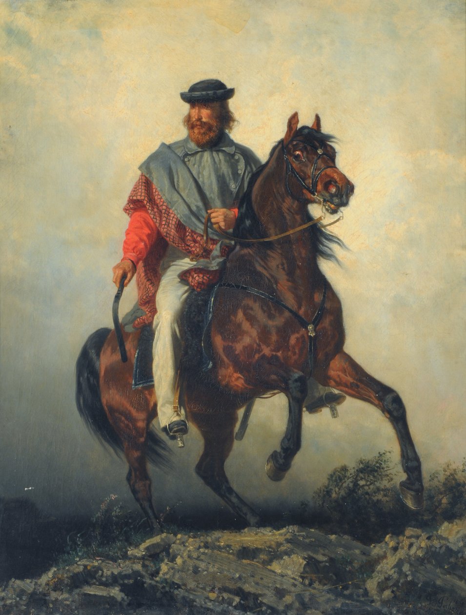 Garibaldi à cheval - Filippo Palizzi