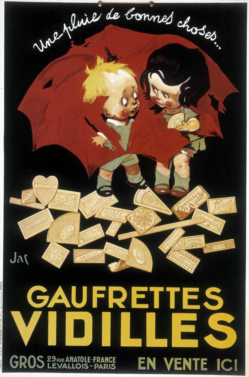 Publicité française pour Wafer Vidilles (affiche) - Firmin Bouisset