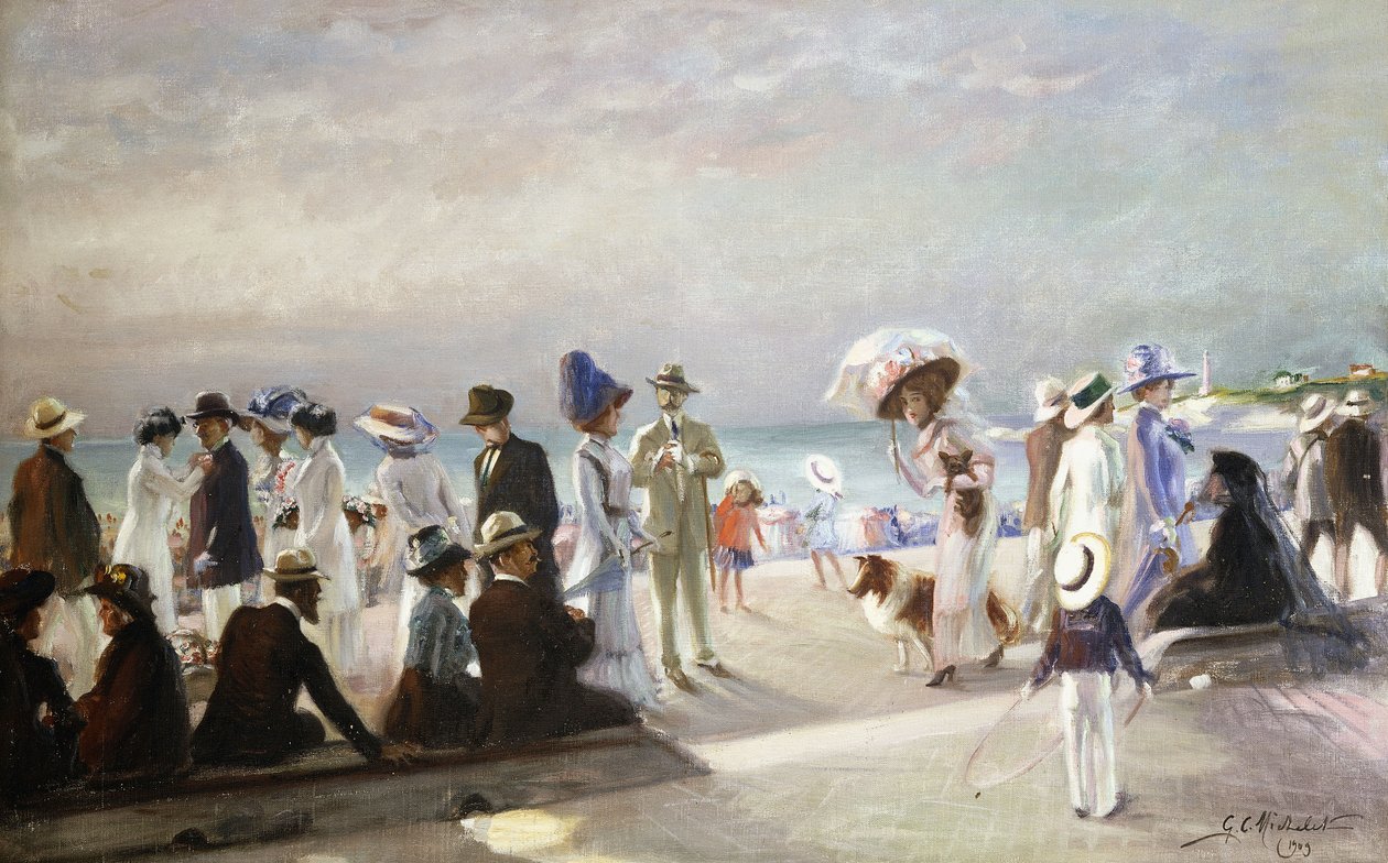 Scène de plage - Firmin Marcelin Michelet