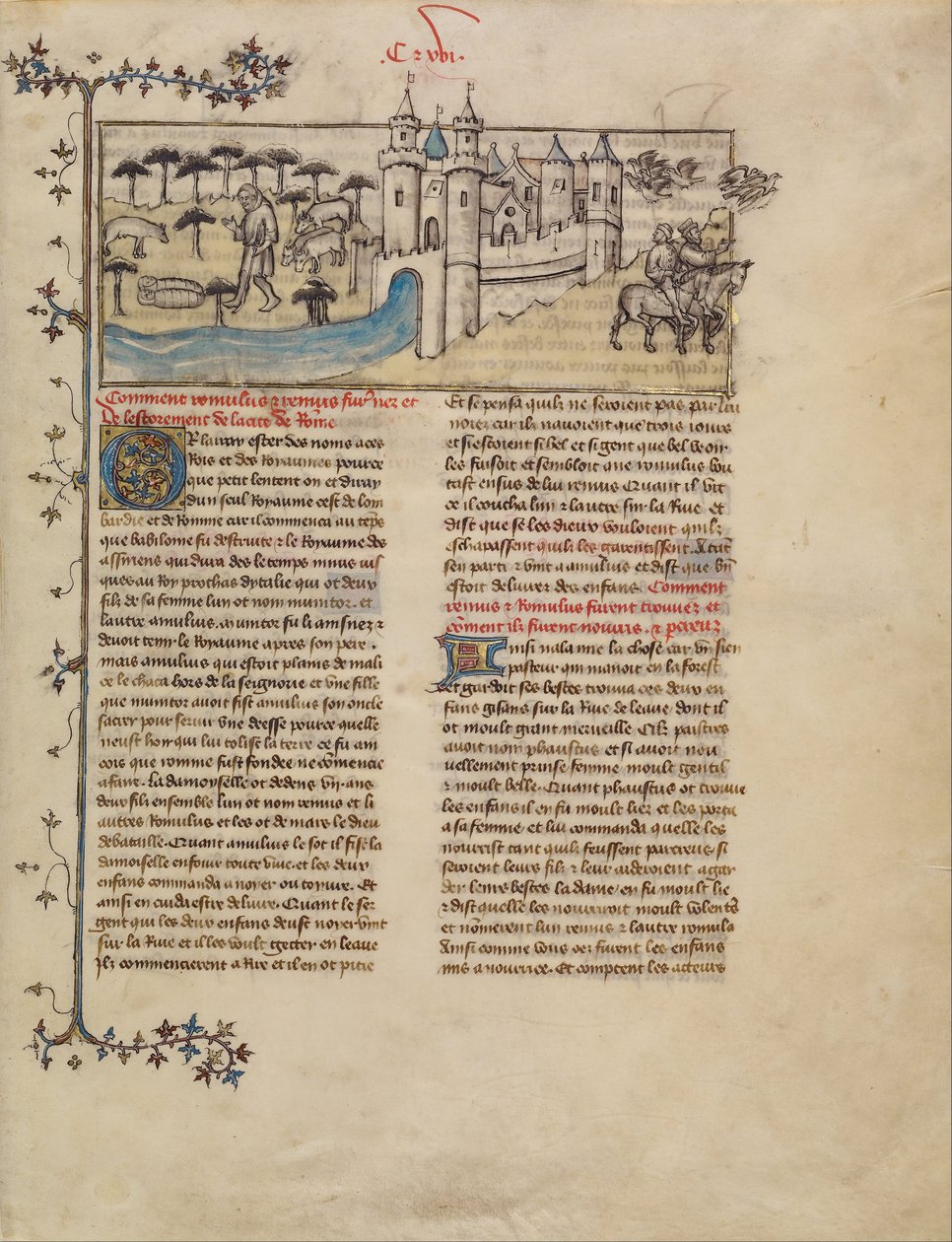 Romulus et Remus - First Master of the Bible historiale of Jean de Berry