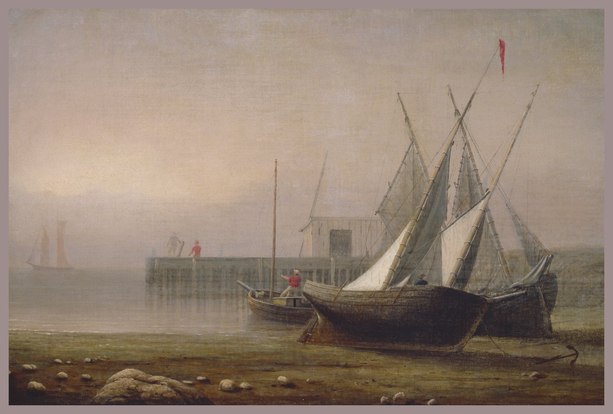 Bateaux de pêche à marée basse, vers 1850s - Fitz Henry Lane