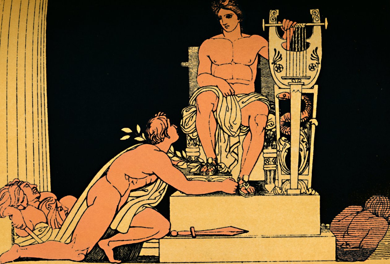 Oreste suppliant Apollon - Flaxman
