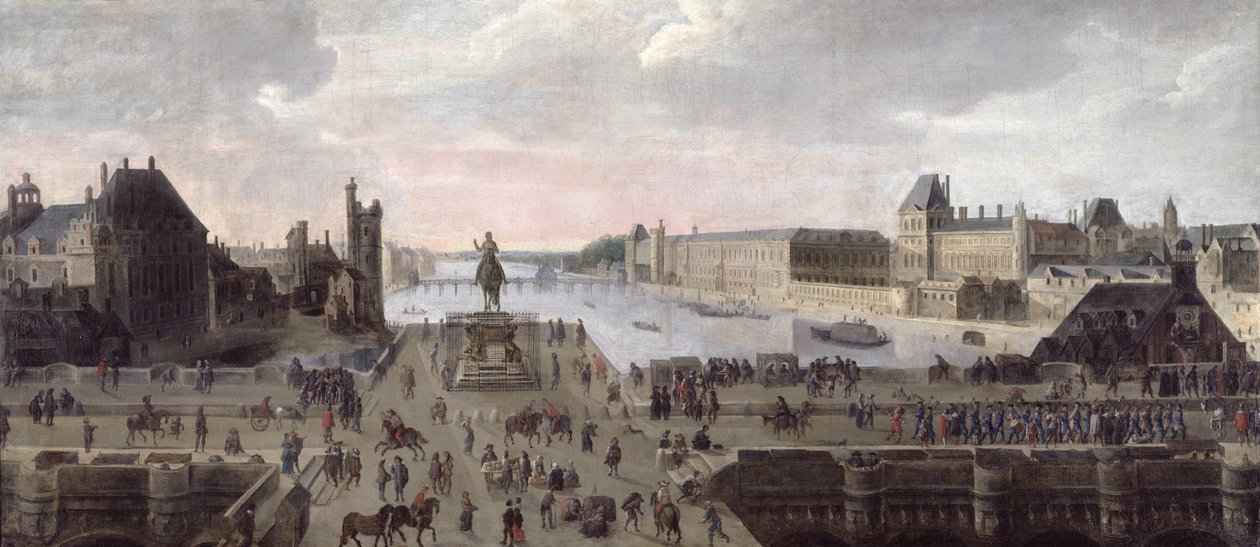 Vue du Pont-Neuf et de la Seine en Aval, vers 1633 - Flemish School