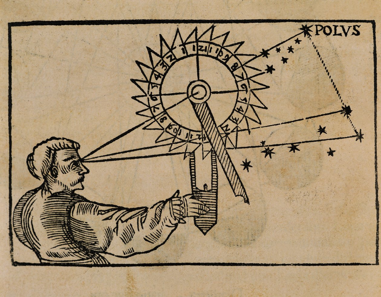 Petrus Apianus observant le mouvement des étoiles - Flemish School
