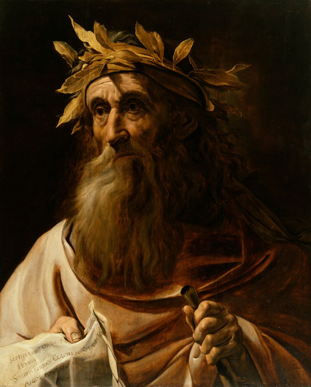 Portrait du poète Homère, 1639 - Flemish School