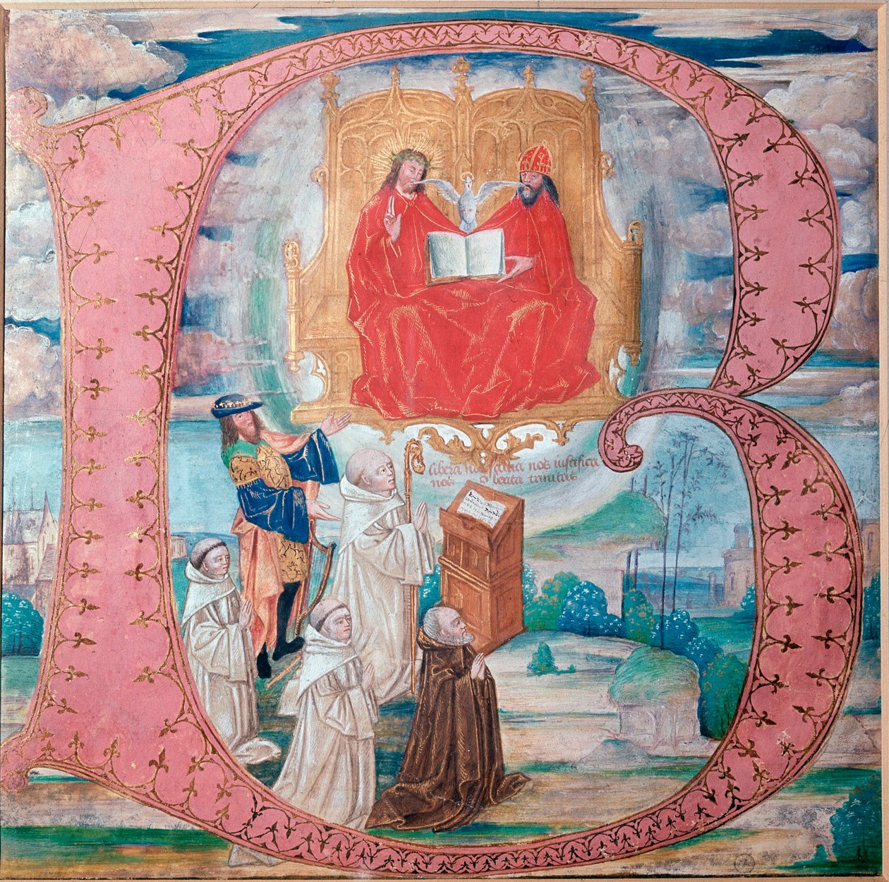 La Sainte Trinité, initiale B (miniature) - Flemish School