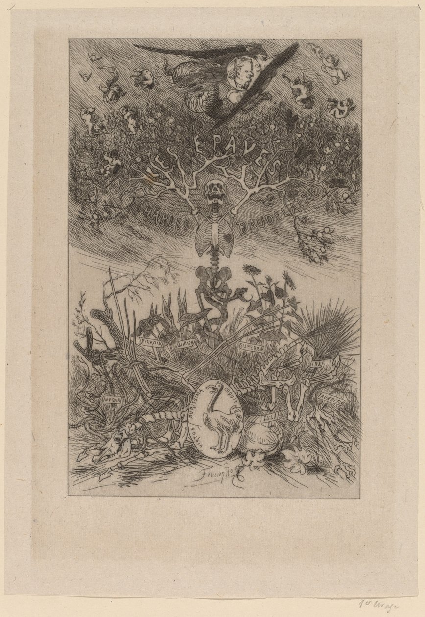 Frontispice : Les Épaves, 1868 - Félicien Rops