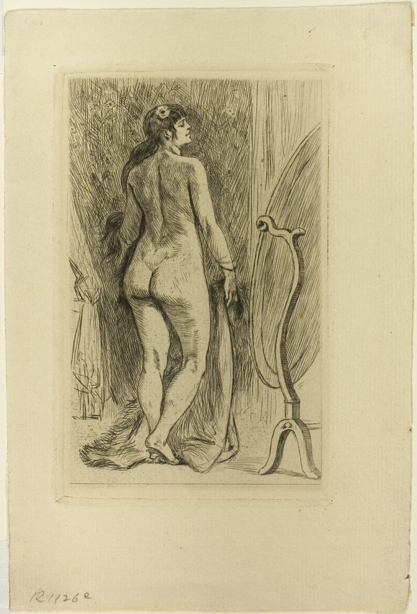 Femme debout avec une fourrure - Félicien Rops