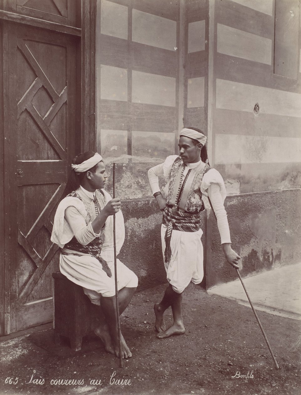 Sais coureurs au Caire - Félix Bonfils