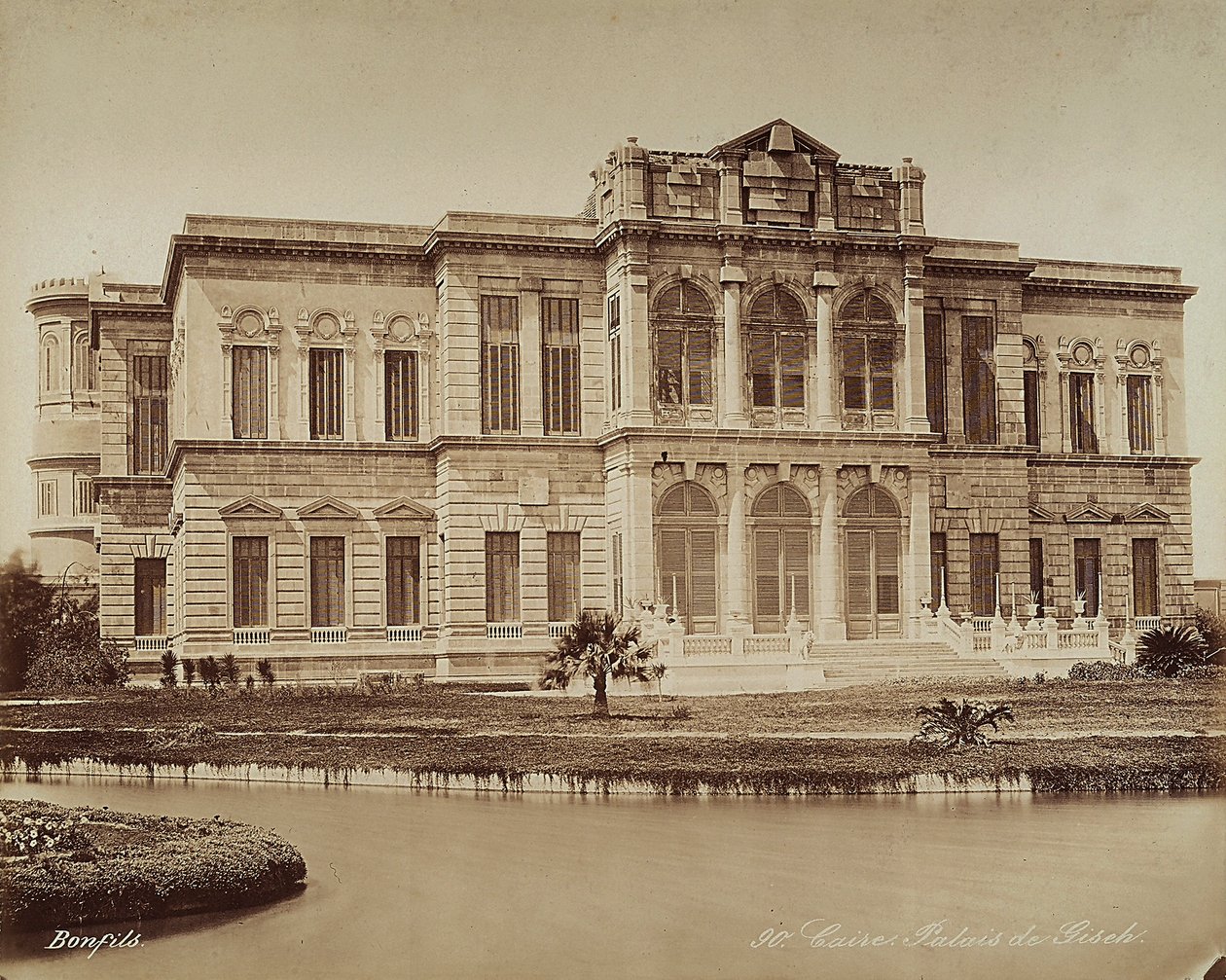 Le Palais de Gizeh au Caire, Égypte - Félix Bonfils