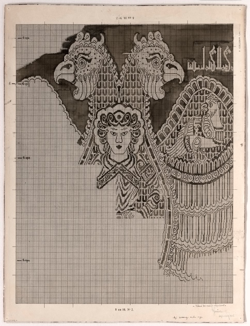 Dessin schématique de soie Buyide (1962.264) - Félix Guichert