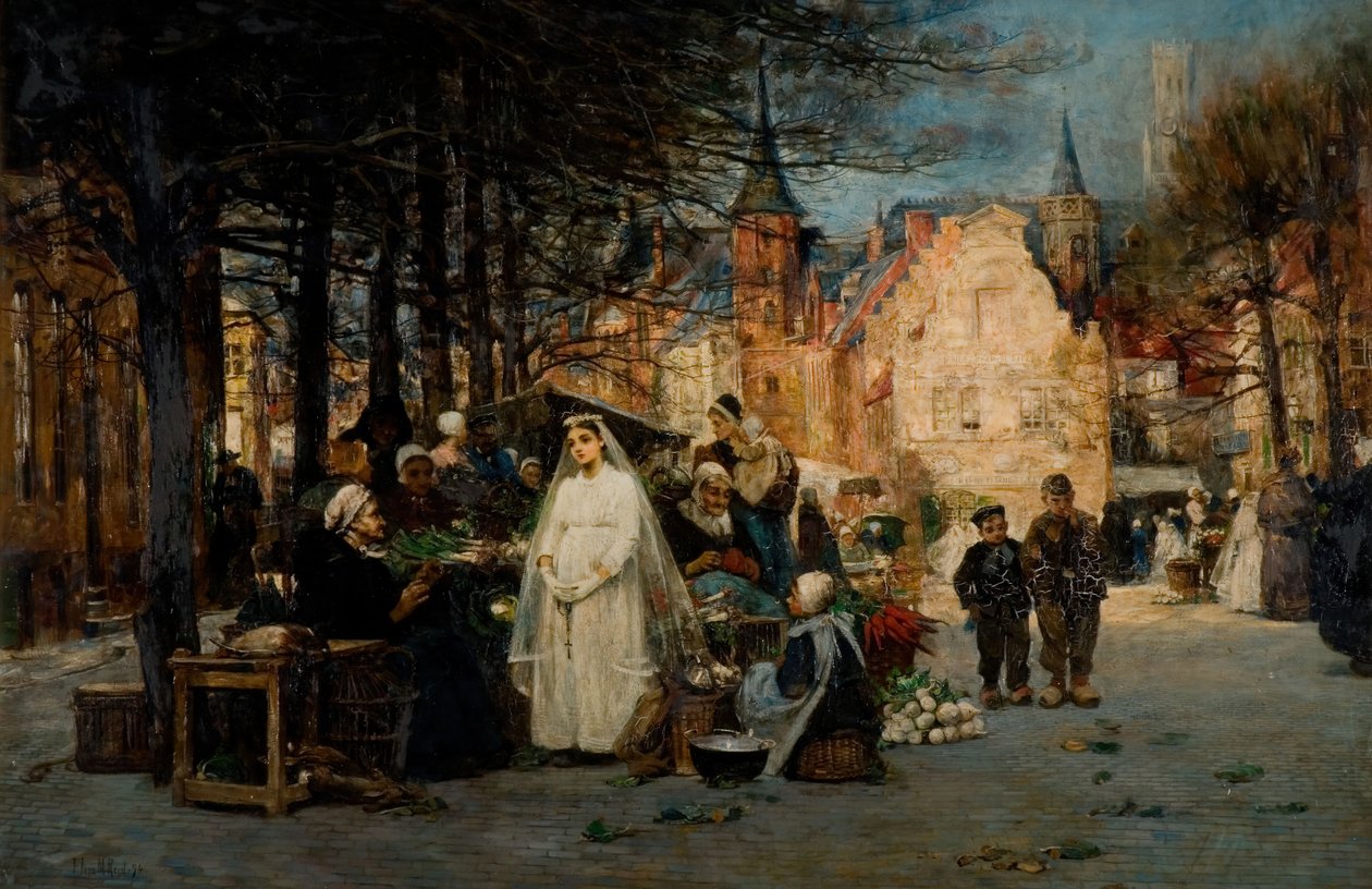 La Première Communion, 1894 - Flora Macdonald Reid