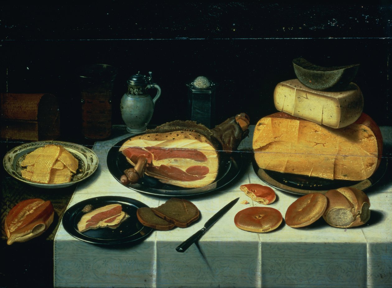 Nature morte avec un jambon - Floris Gerritsz van Schooten