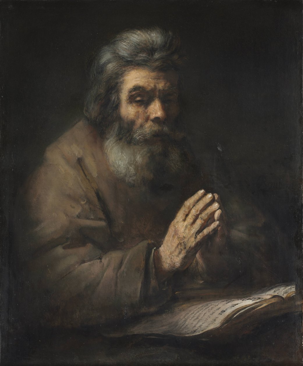 Un vieil homme en prière - Follower of Rembrandt