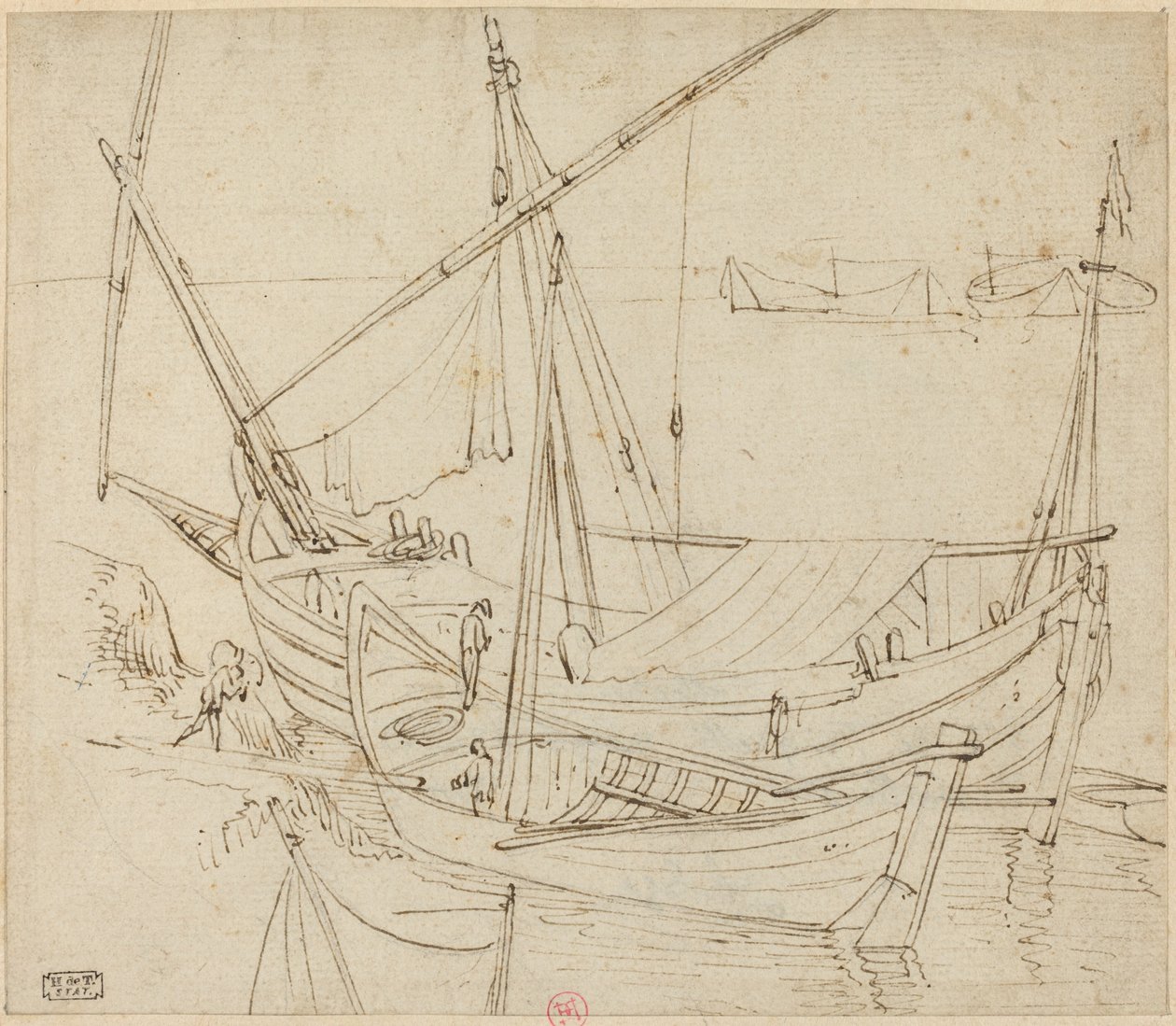 Bateaux - Follower of Agostino Tassi