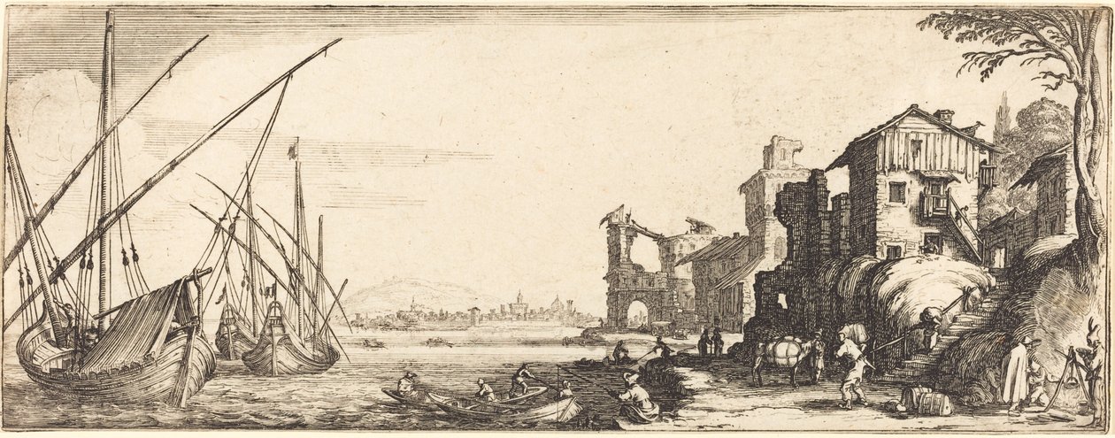 Le petit port - Follower of Jacques Callot