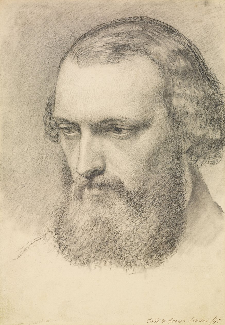 Portrait - Étude de tête de Daniel Casey (vue de trois quarts) - Ford Madox Brown