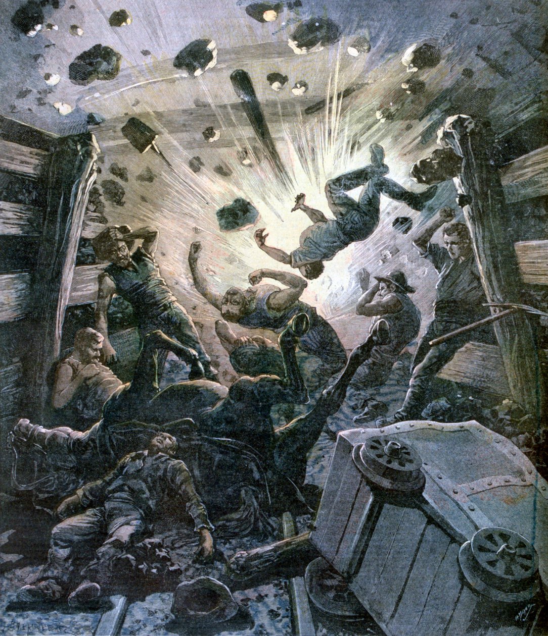 Explosion de grisou, France, 1892 - Fortuné Méaulle