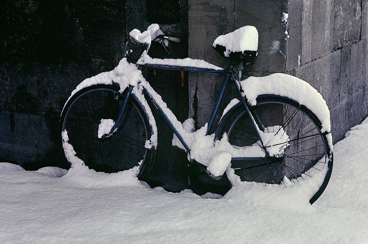 Cyclisme dans la neige, Florence - Fosco Maraini