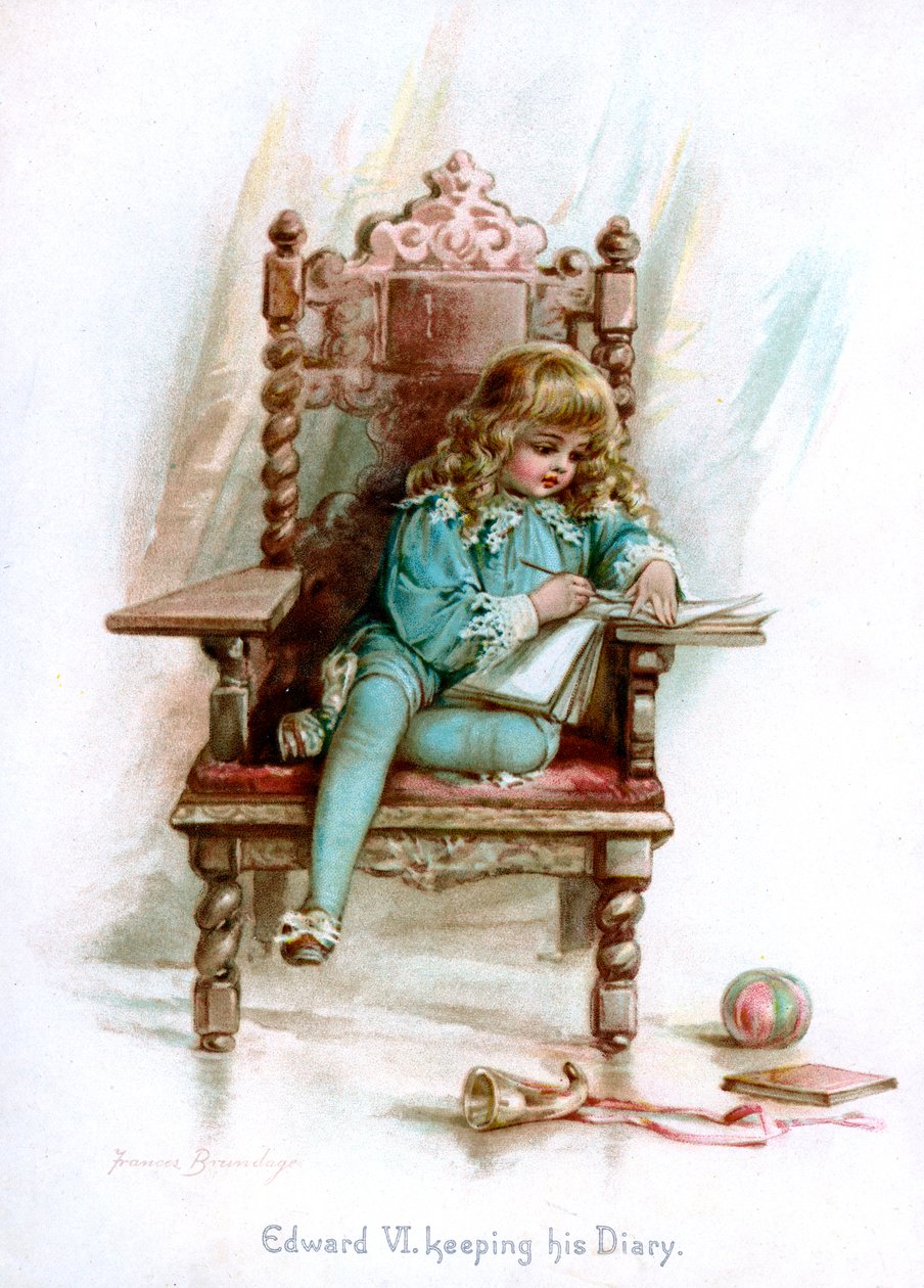 Édouard VI tenant son journal - Frances Brundage
