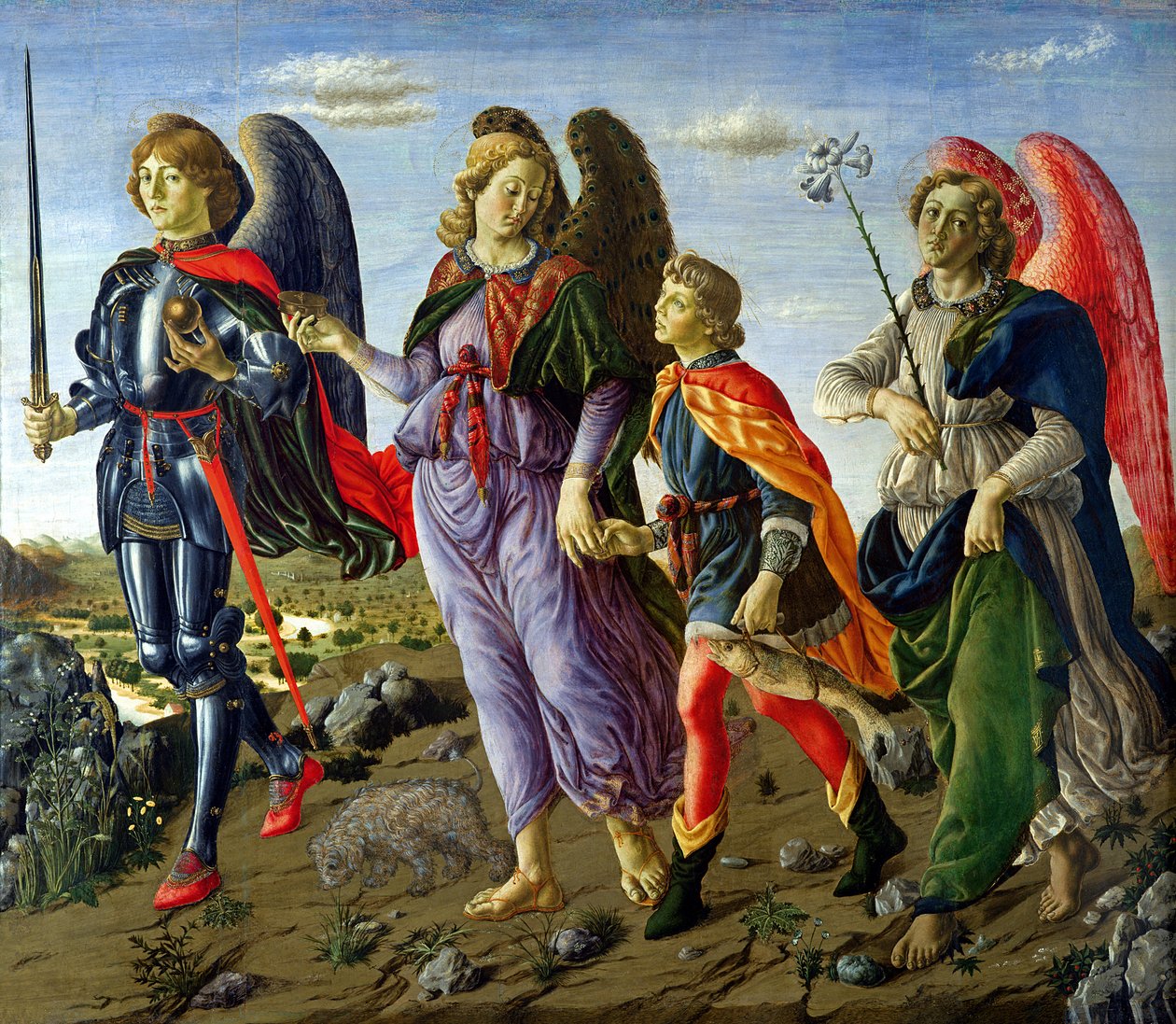 Les Trois Archanges et Tobie - Francesco Botticini