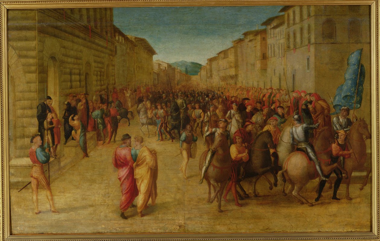 Charles VIII (1470-98) entrant à Florence, c.1518 - Francesco Granacci