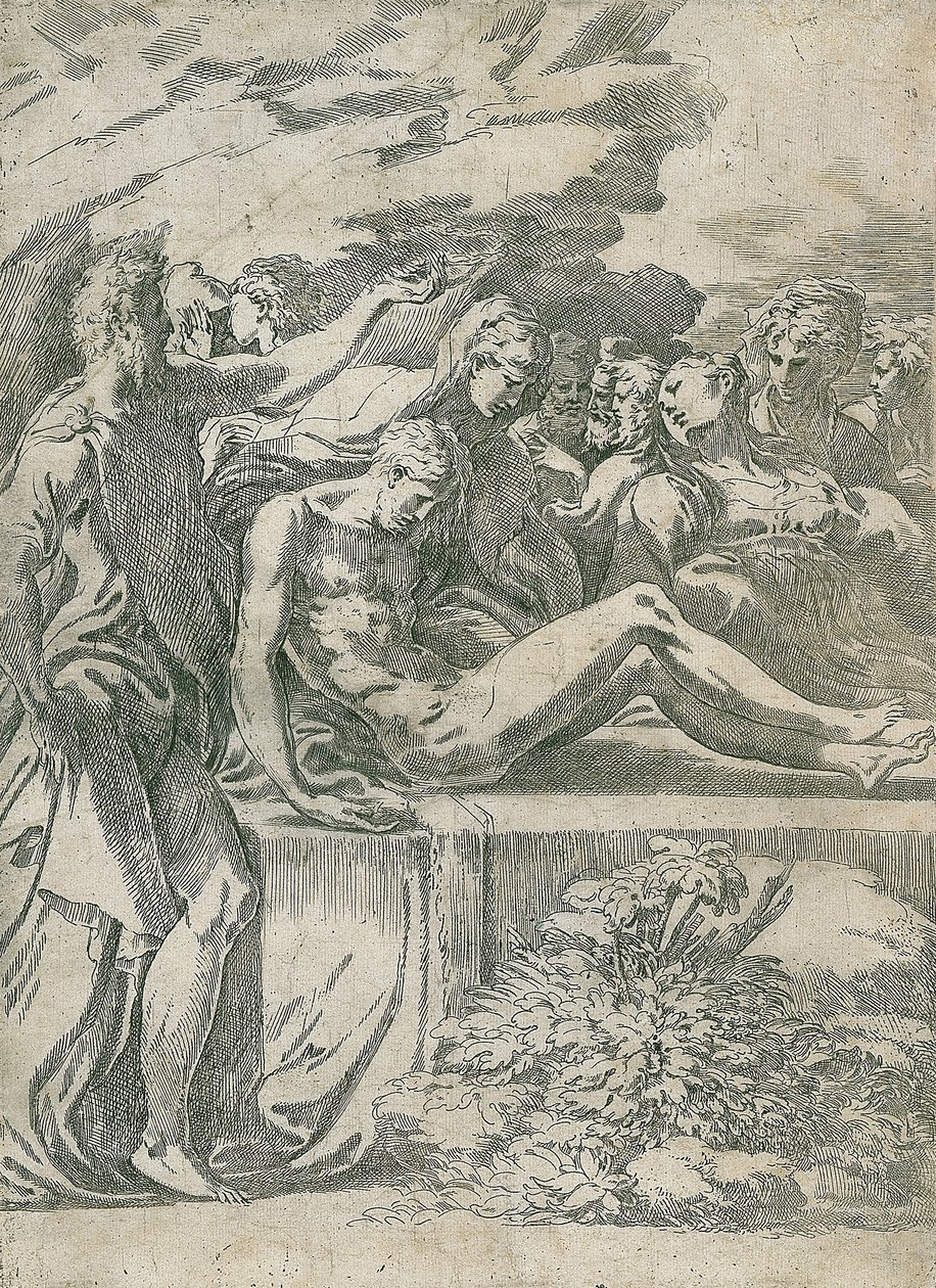 La mise au tombeau du Christ - Parmigianino