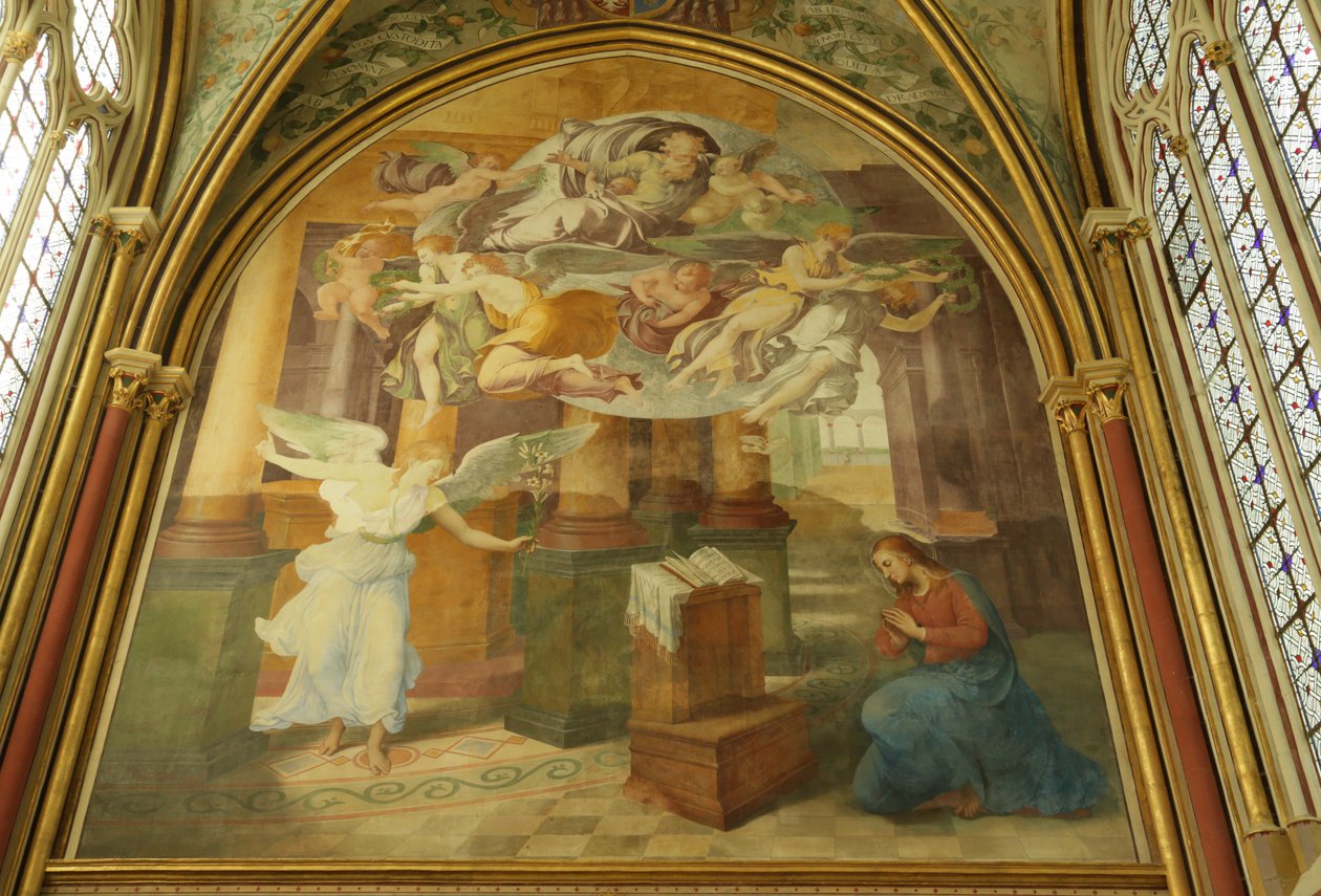 Le mur ouest de la chapelle rayonnante de l