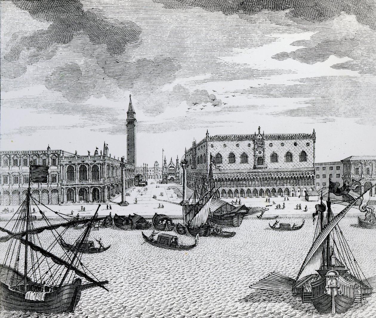 Vue de la Piazza San Marco depuis le Bacino, Venise - Francesco Zucchi