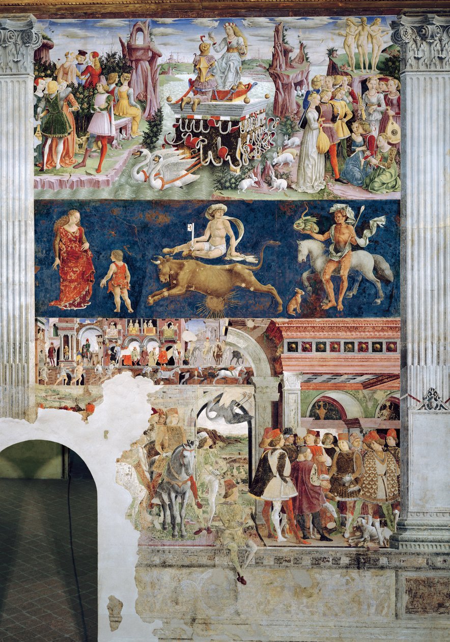 Le Triomphe de Vénus : Avril de la Salle des Mois, vers 1467-70 - Francesco del Cossa