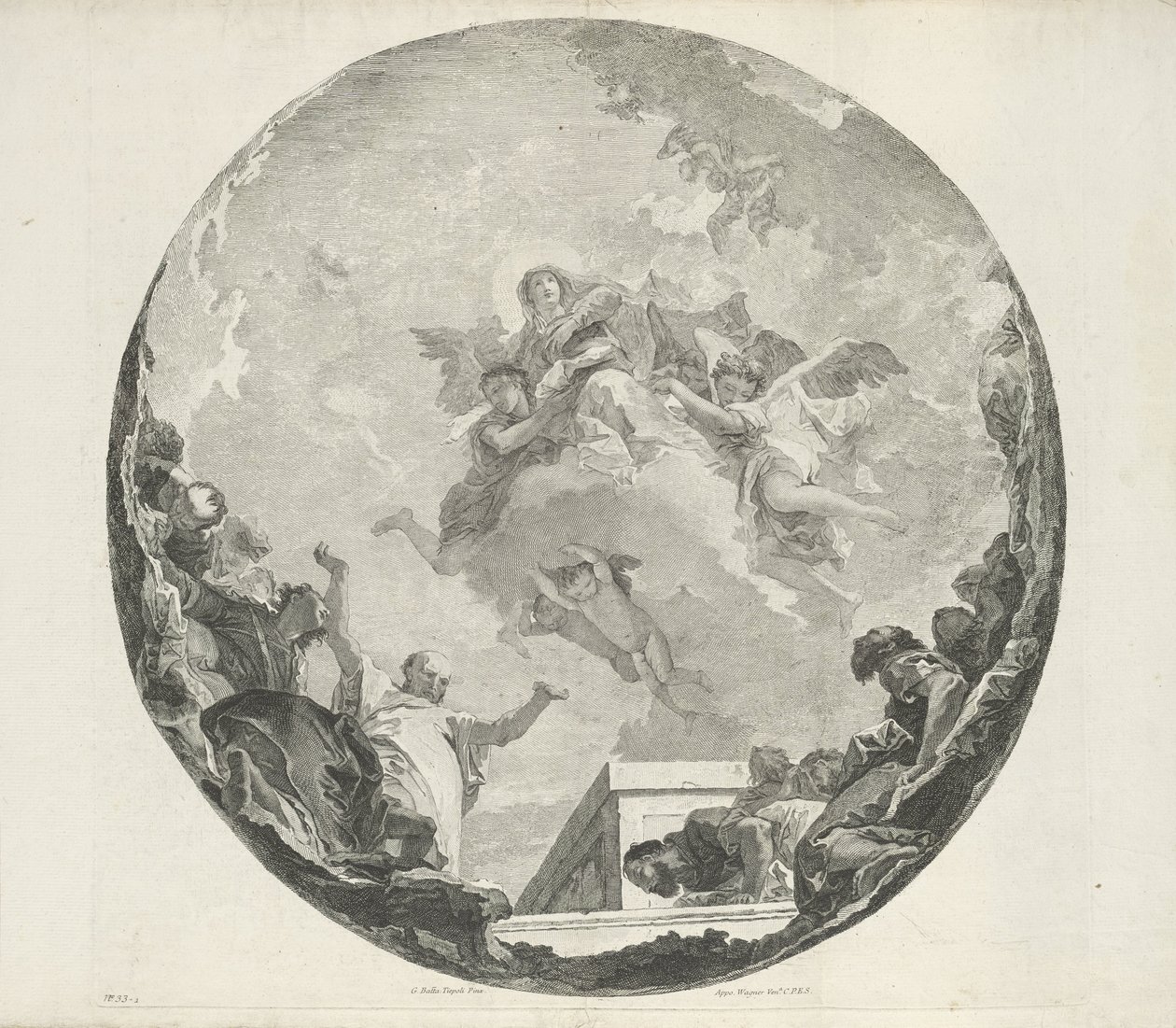 Ascension de Marie - Francesco Bartolozzi (attributed to)