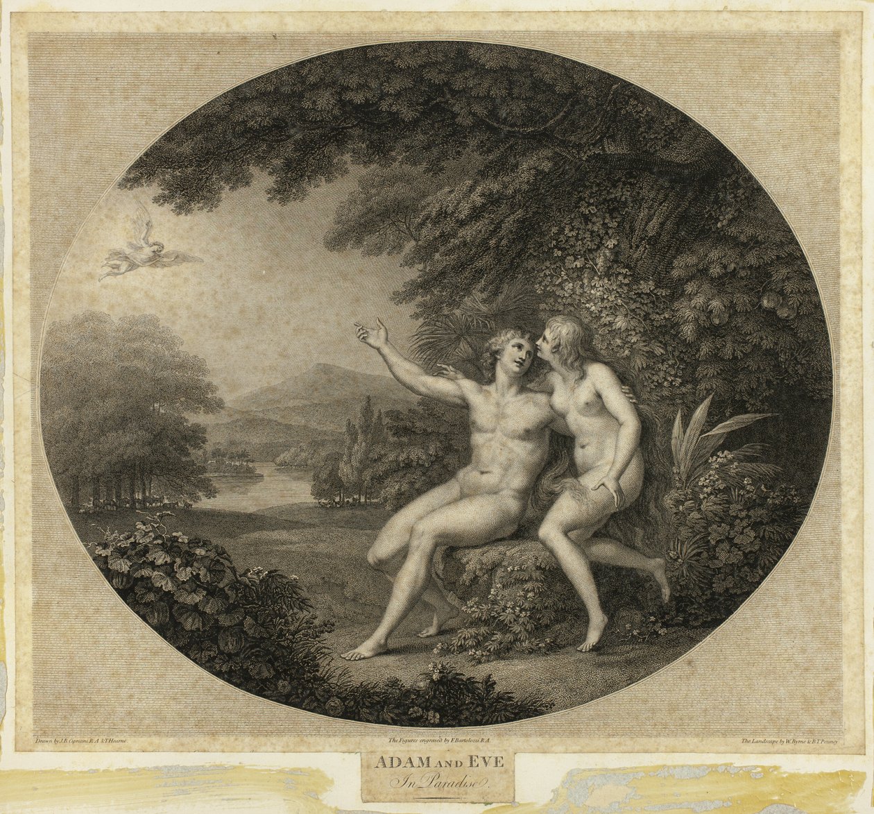 Adam et Eve au paradis - Francesco Bartolozzi