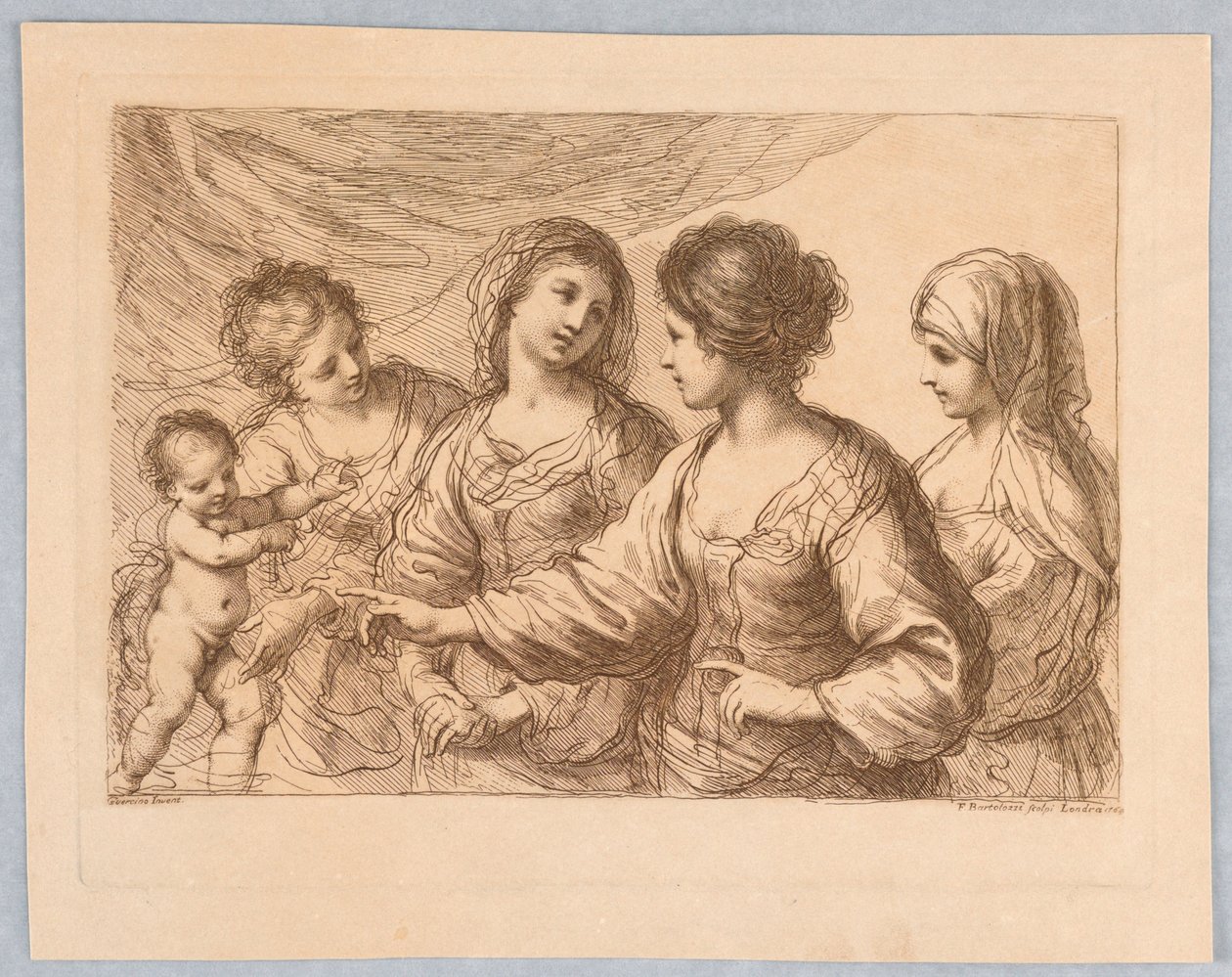 Quatre femmes avec un garçon - Francesco Bartolozzi