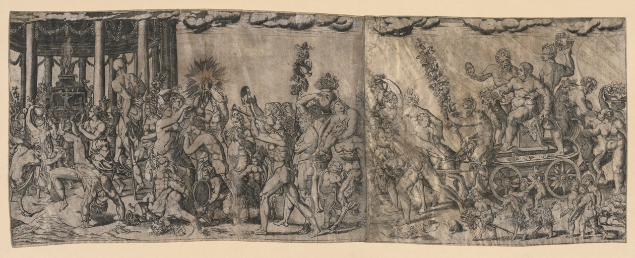 Scène bacchanale, fin 1500-début 1600 - Francesco Bertelli