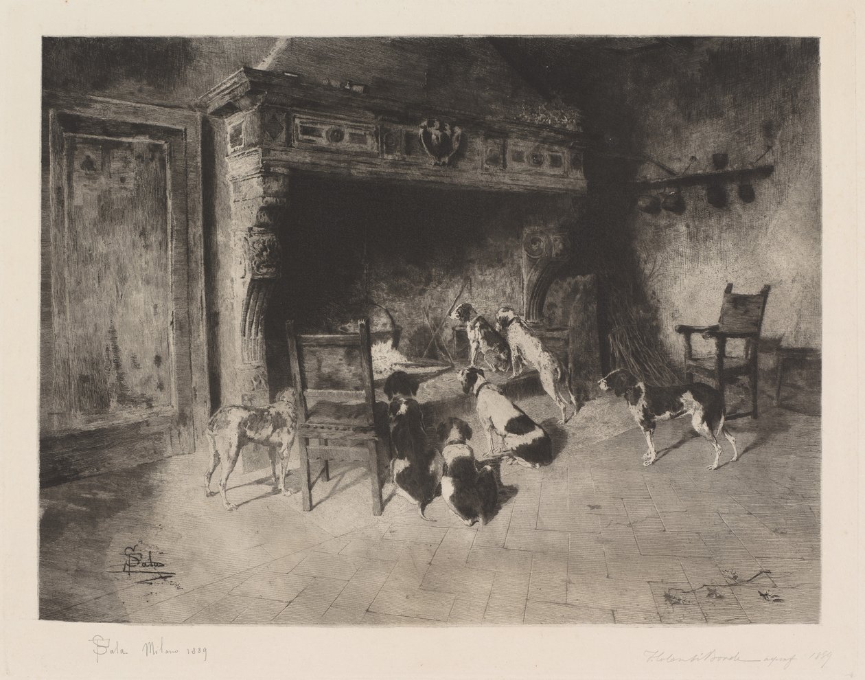 Chiens de chasse - Francesco Colombi Borde