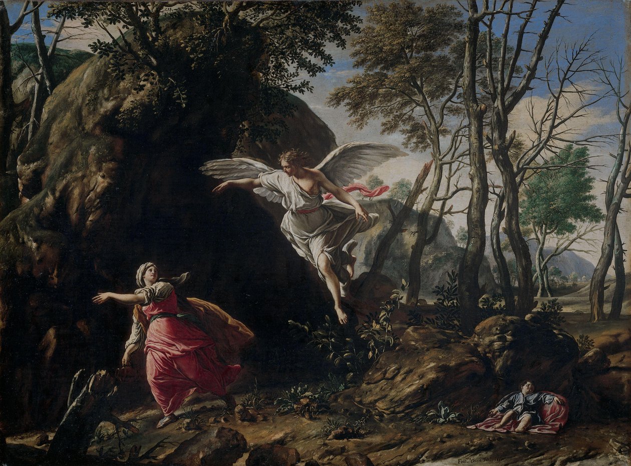 Agar et Ismaël dans le désert - Francesco Cozza