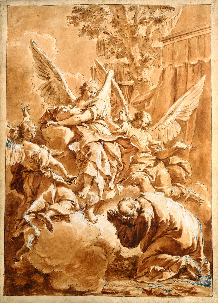 Abraham et les trois anges - Francesco Fontebasso