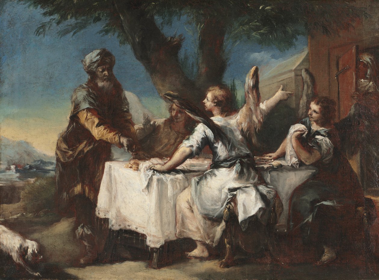 Abraham accueillant les trois anges, années 1750 - Francesco Guardi