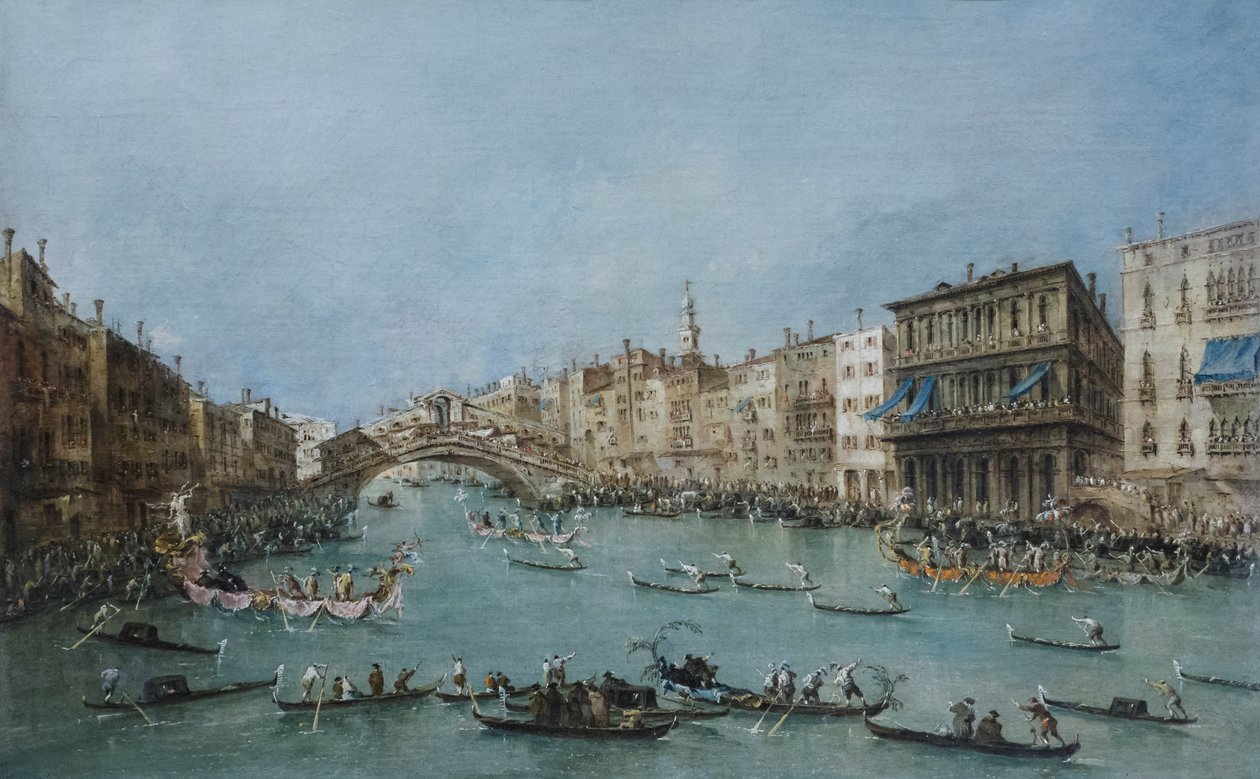 Le grand canal près du pont du Rialto - Francesco Guardi