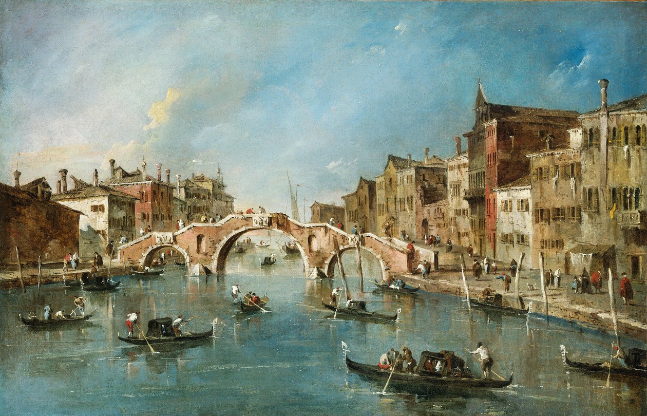 Vue sur le canal Cannaregio, Venise - Francesco Guardi