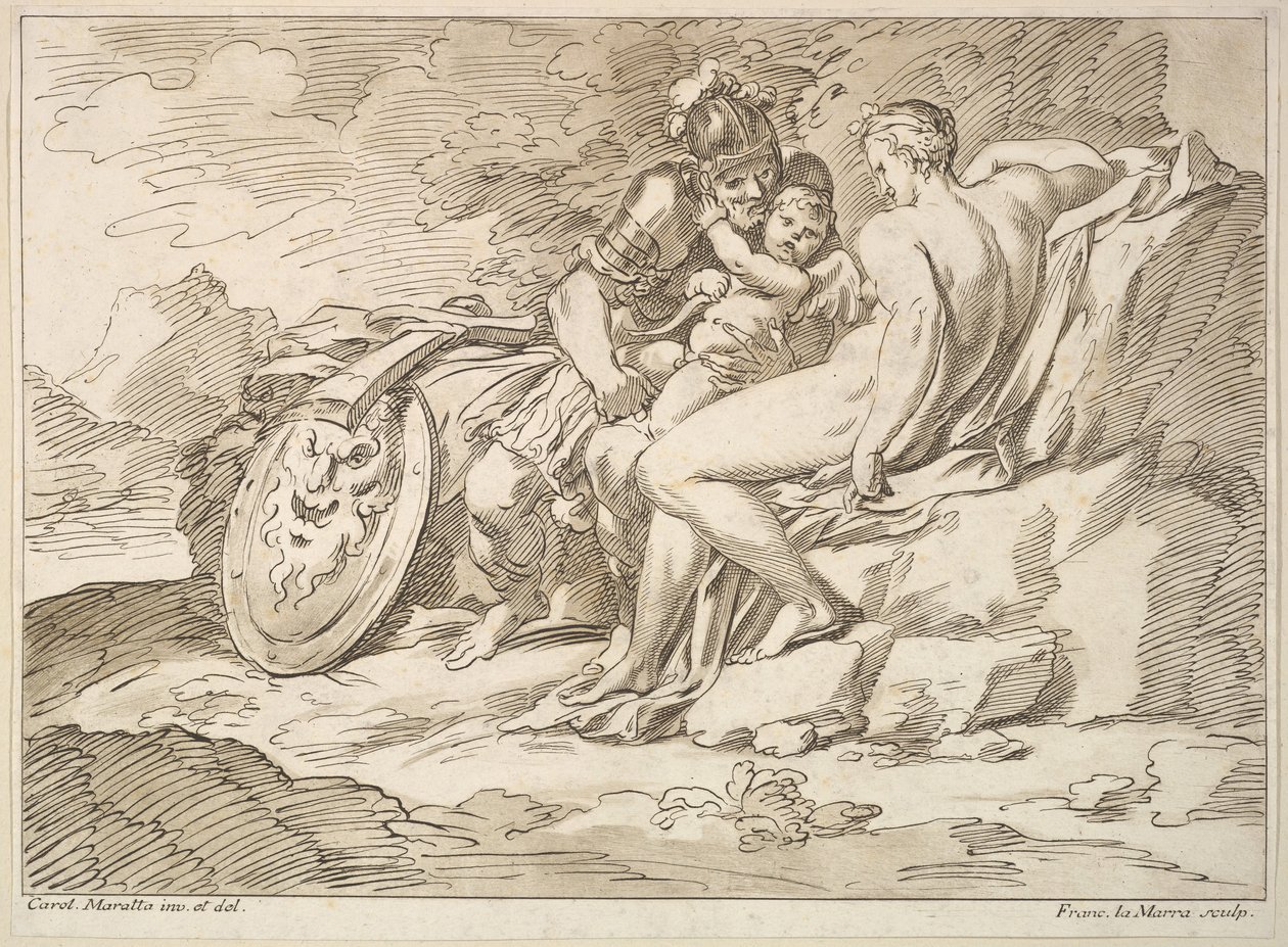 Vénus, Mars et Cupidon, 1725-80 - Francesco Lamarra
