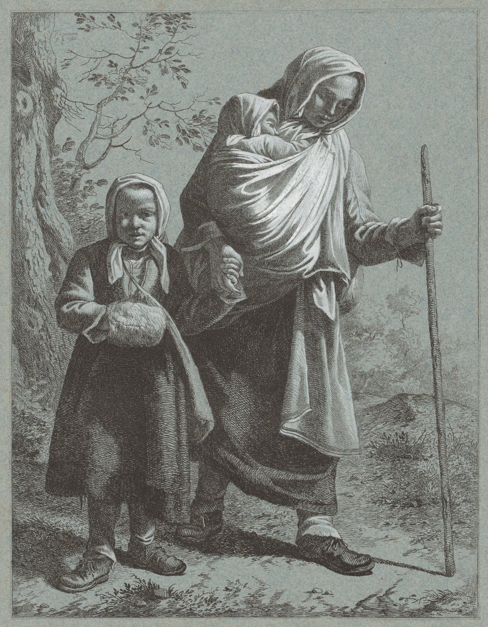 Paysanne avec deux enfants - Francesco Londonio